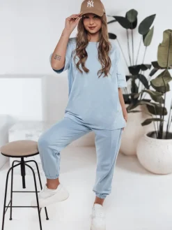 Komplety Dresowe Damskie>Dstreet Komplet damski dresowy URBANREL niebieski AY1122