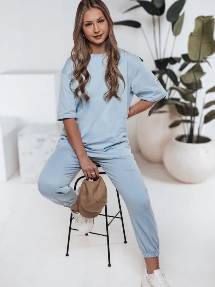 Komplety Dresowe Damskie>Dstreet Komplet damski dresowy URBANREL niebieski AY1122