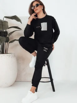 Komplety Dresowe Damskie>Dstreet Komplet damski FUTURE dresowy czarny AY1036