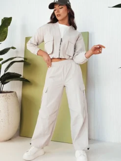 Komplety Damskie|Komplety Dresowe Damskie>Dstreet Komplet damski ROTVE beżowy AY1024