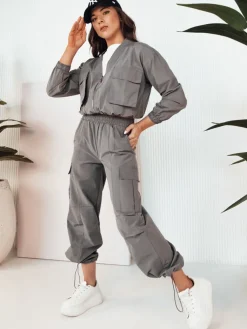 Komplety Damskie|Komplety Dresowe Damskie>Dstreet Komplet damski ROTVE szary AY1025