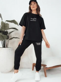 Komplety Dresowe Damskie>Dstreet Komplet damski SIPAN czarny AY1044