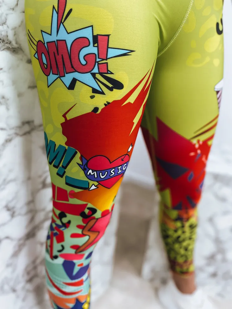 Komplety Damskie|Komplety Dresowe Damskie>Dstreet Komplet damski sportowy LEOPARD neonowy zielony AY0658