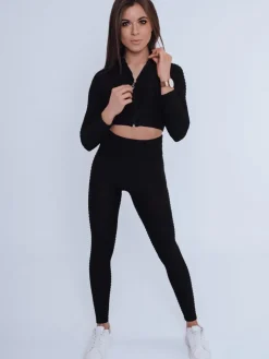 Komplety Damskie|Komplety Dresowe Damskie>Dstreet Komplet damski sportowy PANAMERA II czarny AY0523