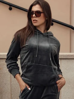 Komplety Dresowe Damskie>Dstreet Komplet damski welurowy RELAX FIT ciemnoszary AY1073