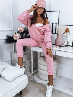 Komplety Dresowe Damskie>Dstreet Komplet dresowy damski AMILIA PREMIUM różowy AY0743