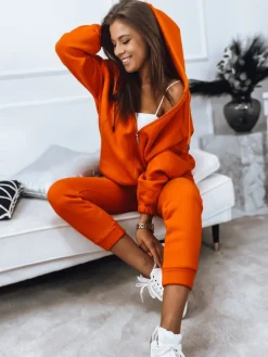 Komplety Dresowe Damskie>Dstreet Komplet dresowy damski AMILIA PREMIUM pomarańczowy AY0744