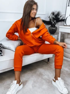 Komplety Dresowe Damskie>Dstreet Komplet dresowy damski AMILIA PREMIUM pomarańczowy AY0744