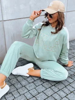 Komplety Dresowe Damskie>Dstreet Komplet dresowy damski BULLS jasnozielony AY0899