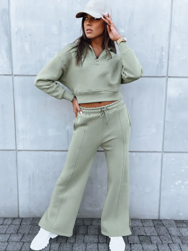 Komplety Dresowe Damskie>Dstreet Komplet dresowy damski MARINO ciemnozielony AY0977