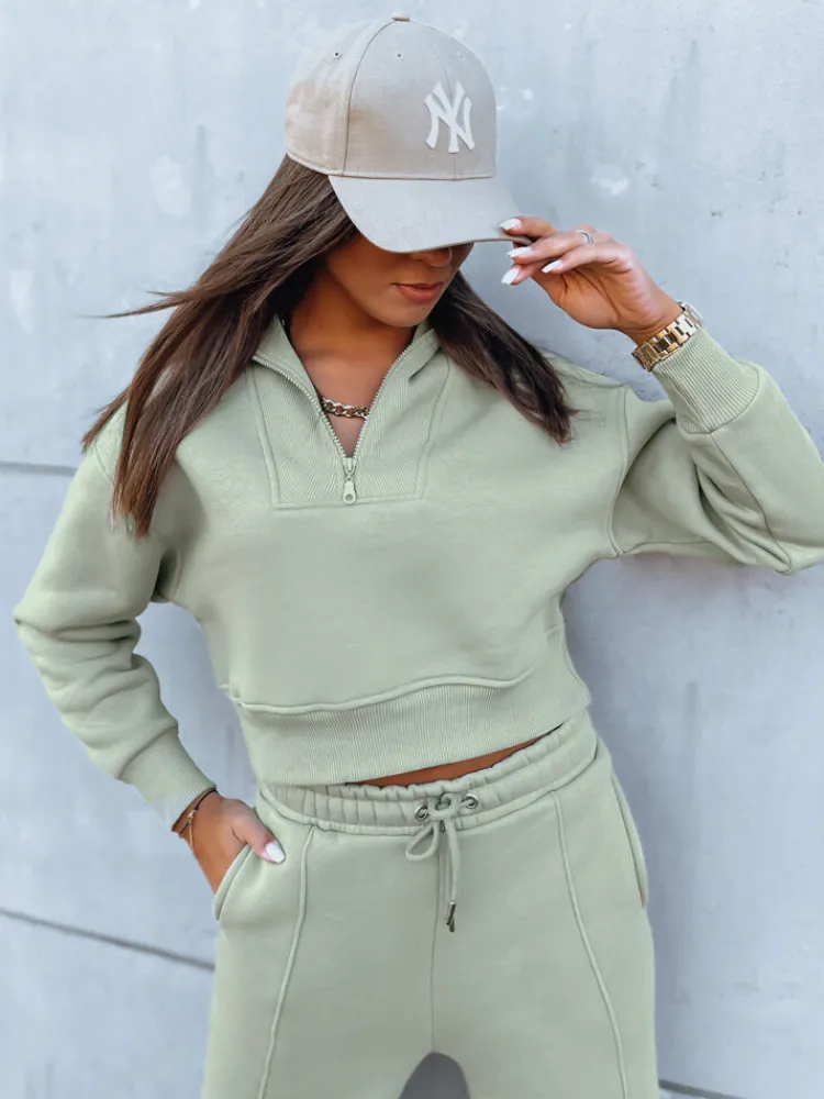 Komplety Dresowe Damskie>Dstreet Komplet dresowy damski MARINO ciemnozielony AY0977