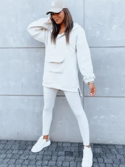 Komplety Dresowe Damskie>Dstreet Komplet dresowy damski MAYALAN jasnoszary AY0941