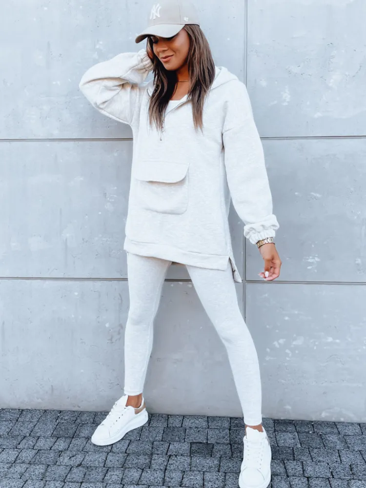 Komplety Dresowe Damskie>Dstreet Komplet dresowy damski MAYALAN jasnoszary AY0941