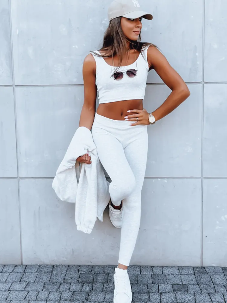 Komplety Dresowe Damskie>Dstreet Komplet dresowy damski MAYALAN jasnoszary AY0941