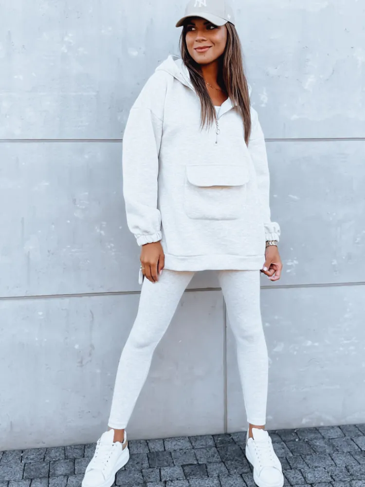 Komplety Dresowe Damskie>Dstreet Komplet dresowy damski MAYALAN jasnoszary AY0941