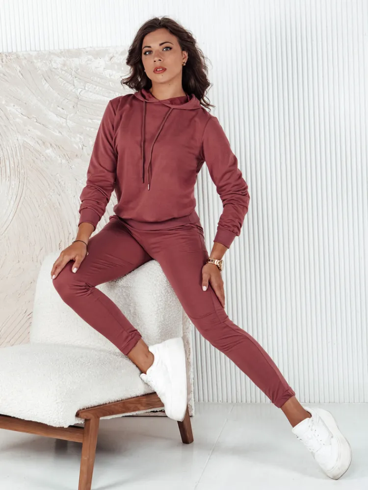 Komplety Dresowe Damskie>Dstreet Komplet dresowy damski MIGEL bordowy AY1090