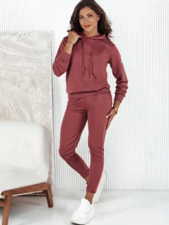 Komplety Dresowe Damskie>Dstreet Komplet dresowy damski MIGEL bordowy AY1090