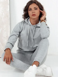 Komplety Dresowe Damskie>Dstreet Komplet dresowy damski MIGEL jasnoszary AY1083