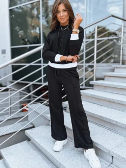 Komplety Dresowe Damskie>Dstreet Komplet dresowy damski SANELIS czarny AY0984