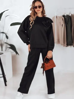 Komplety Dresowe Damskie>Dstreet Komplet dresowy damskie masełko oversizowy DRESOVA czarny AY1133