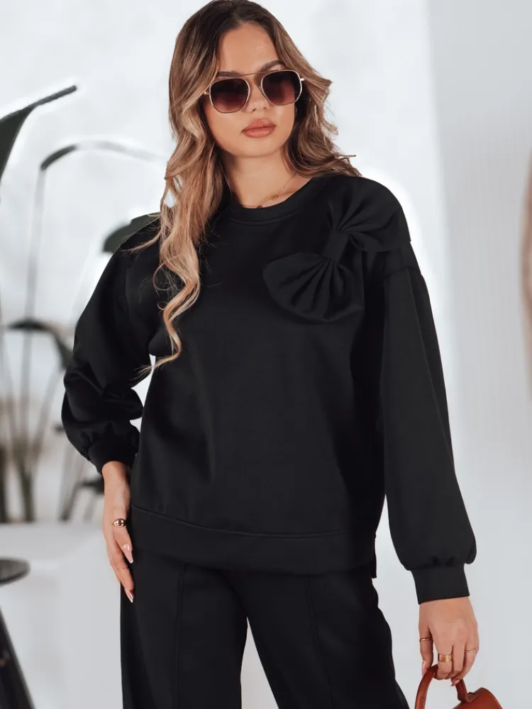 Komplety Dresowe Damskie>Dstreet Komplet dresowy damskie masełko oversizowy DRESOVA czarny AY1133