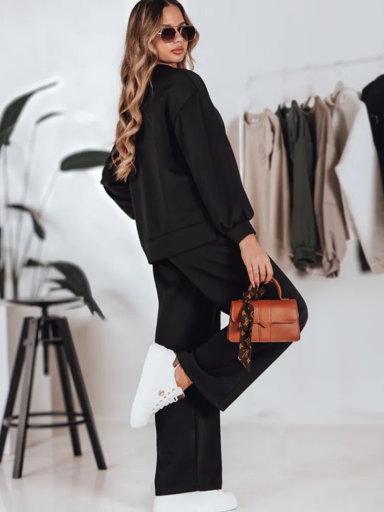 Komplety Dresowe Damskie>Dstreet Komplet dresowy damskie masełko oversizowy DRESOVA czarny AY1133