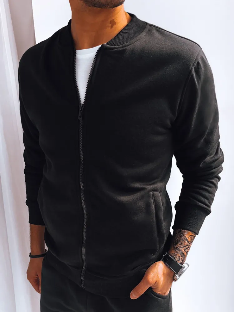 Komplety Dresowe Męskie>Dstreet Komplet dresowy męski ocieplany czarny AX0729