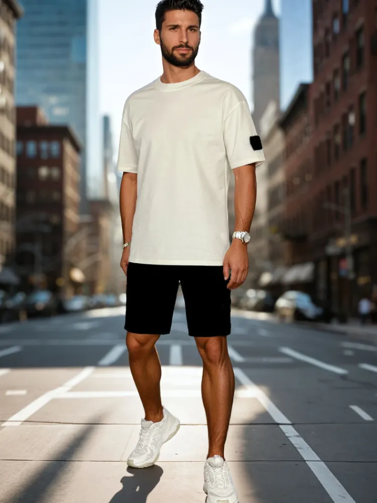 Komplety Dresowe Męskie>Dstreet Komplet męski biały AX0806