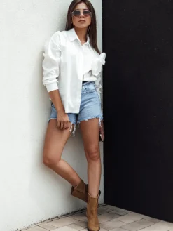 Koszule Damskie>Dstreet Koszula damska CASILO biała DY0440