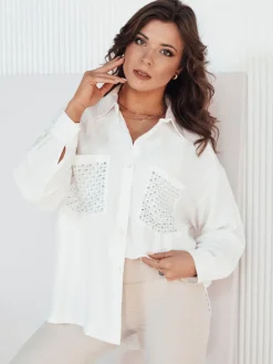 Koszule Damskie>Dstreet Koszula damska CELTIS biała DY0404