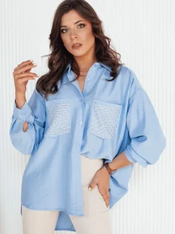 Koszule Damskie>Dstreet Koszula damska CELTIS błękitna DY0406