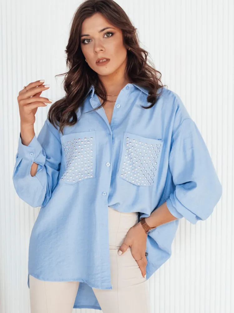 Koszule Damskie>Dstreet Koszula damska CELTIS błękitna DY0406