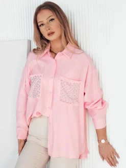 Koszule Damskie>Dstreet Koszula damska CELTIS różowa DY0405