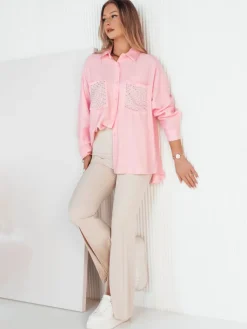 Koszule Damskie>Dstreet Koszula damska CELTIS różowa DY0405