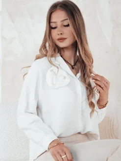 Koszule Damskie|Wyjątkowe Okazje>Dstreet Koszula damska FOUGUAS biała DY0407