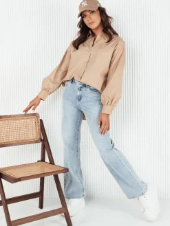 Koszule Damskie>Dstreet Koszula damska KLARA kamelowa DY0371