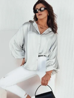 Koszule Damskie>Dstreet Koszula damska LERMA szara DY0385