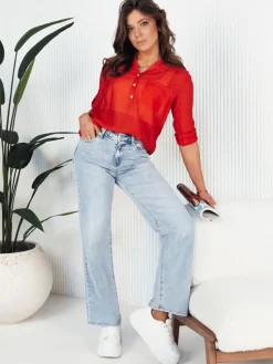 Koszule Damskie>Dstreet Koszula damska LUNA czerwona RY2323