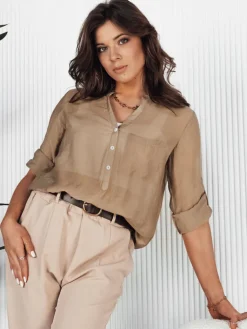 Koszule Damskie>Dstreet Koszula damska LUNA khaki RY2324