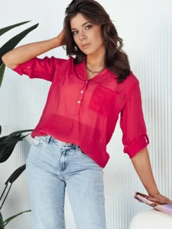 Koszule Damskie>Dstreet Koszula damska LUNA różowa RY2322