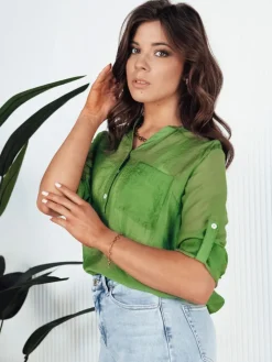 Koszule Damskie>Dstreet Koszula damska LUNA zielona RY2327