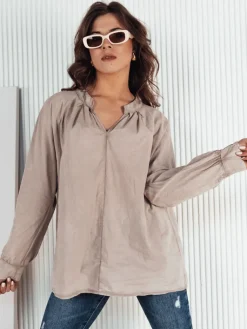 Koszule Damskie>Dstreet Koszula damska NEBREDA beżowa DY0390