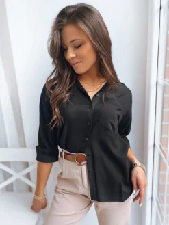 Koszule Damskie>Dstreet Koszula damska VERY PERY czarna DY0299