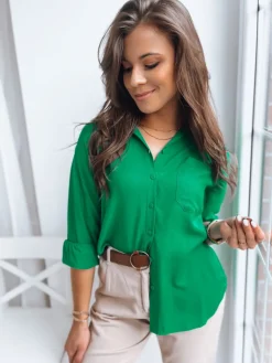 Koszule Damskie>Dstreet Koszula damska VERY PERY zielona DY0297