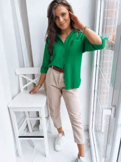 Koszule Damskie>Dstreet Koszula damska VERY PERY zielona DY0297