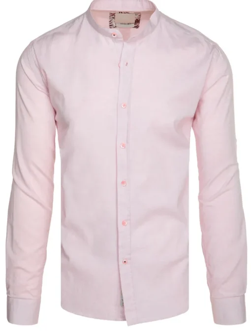 Wyjątkowe Okazje|Koszule Męskie>Dstreet Koszula męska casualowa ze stójką różowa DX2650
