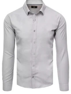 Wyjątkowe Okazje|Koszule Męskie>Dstreet Koszula męska elegancka jasnoszara DX2434