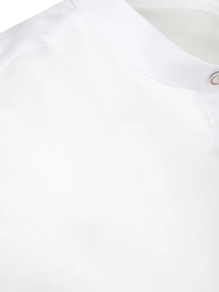 Wyjątkowe Okazje|Koszule Męskie>Dstreet Koszula męska slim ze stójką z długim rękawem biała DX2663