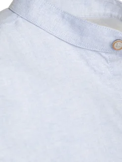 Wyjątkowe Okazje|Koszule Męskie>Dstreet Koszula męska slim ze stójką z długim rękawem błękitna DX2662