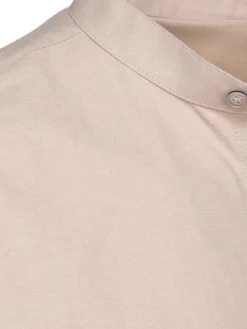 Wyjątkowe Okazje|Koszule Męskie>Dstreet Koszula męska slim ze stójką z długim rękawem beżowa DX2665